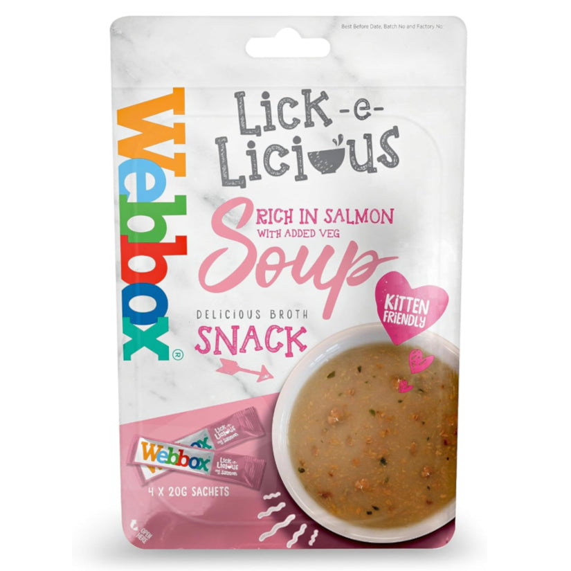 Webbox Lick-e-Licious Broth Soup Cat Treats Salmon