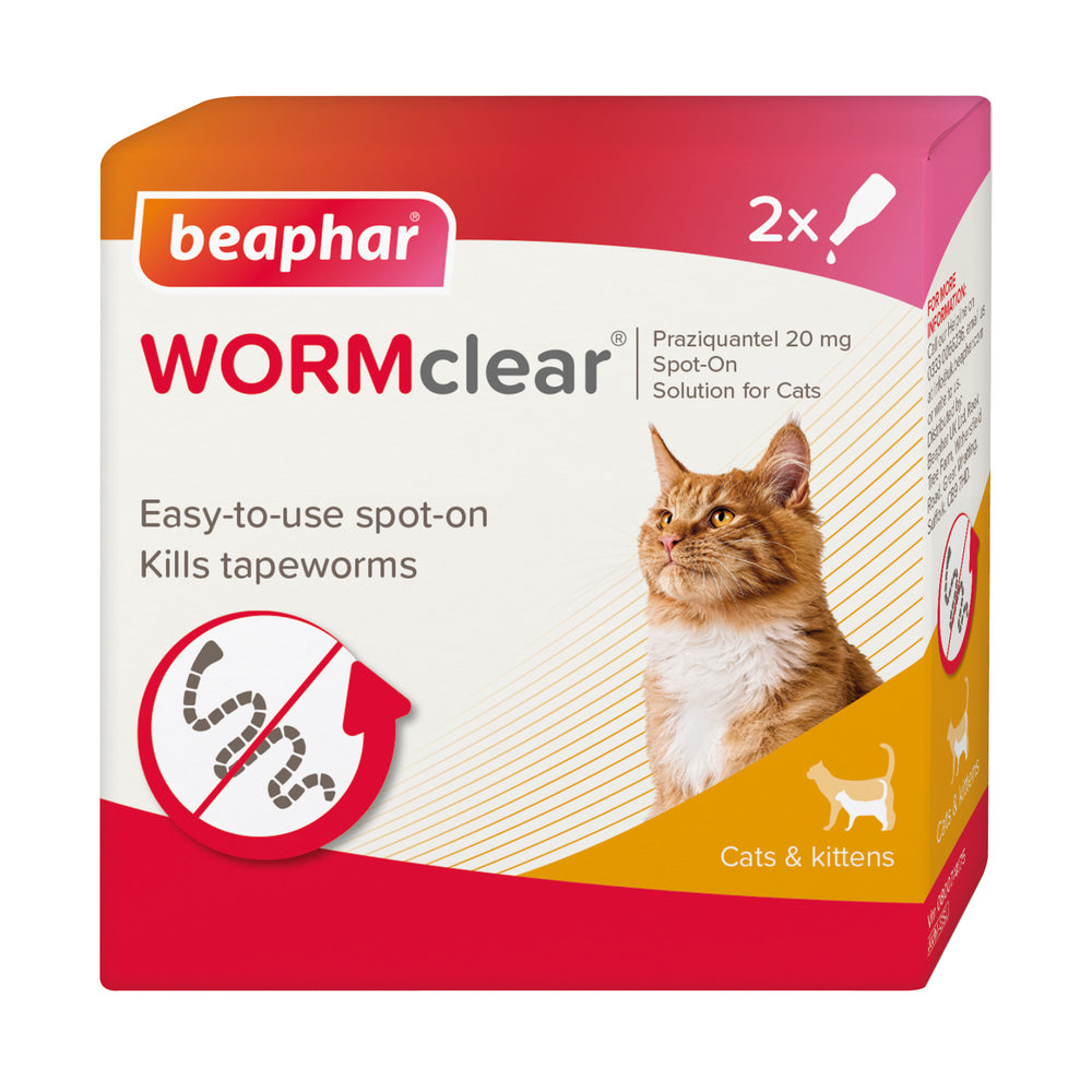 Beaphar WORMclear for Cats Worming Spot-On Solution x 2