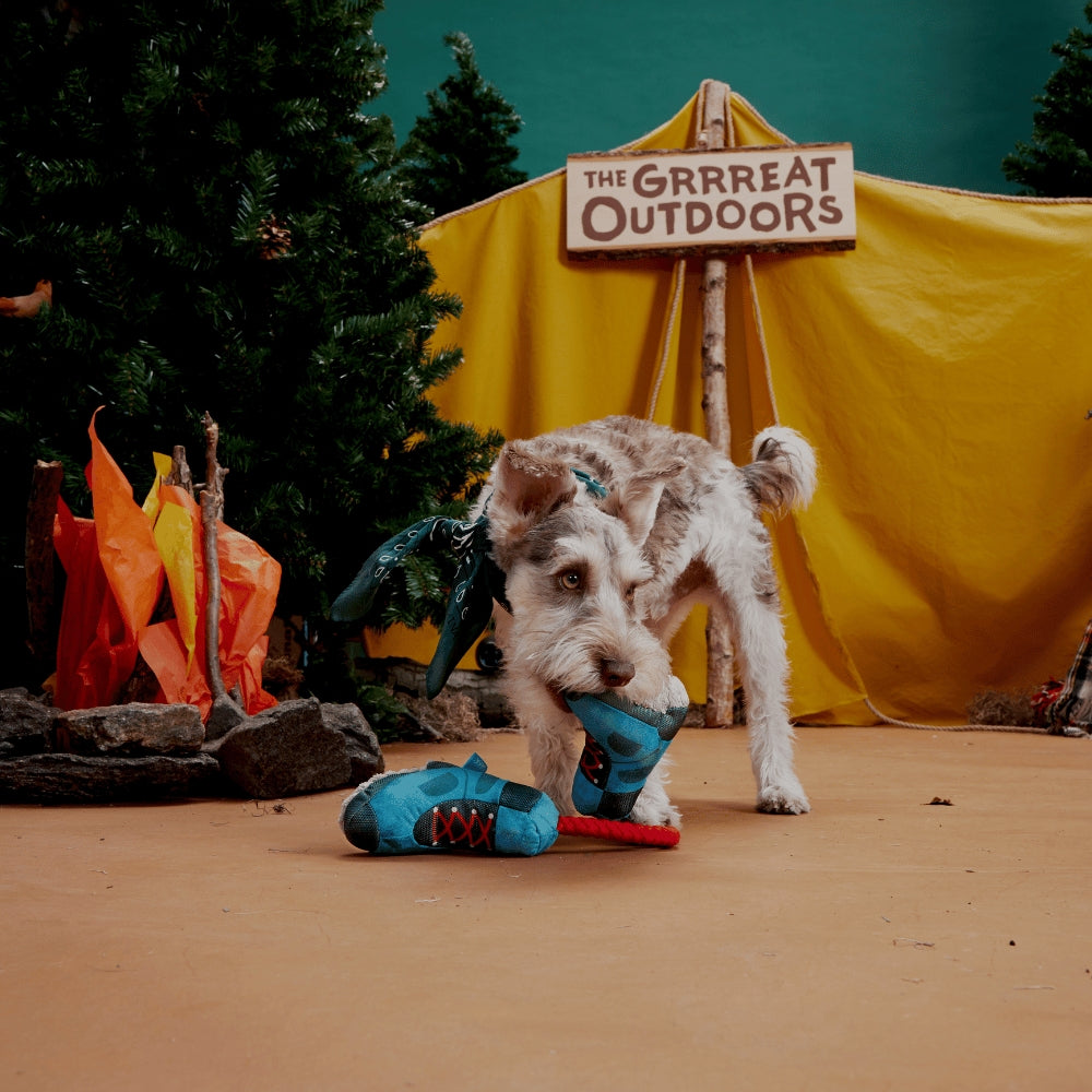 BARK Appalachian Tail Boots Grrreat Outdoors Dog Toy