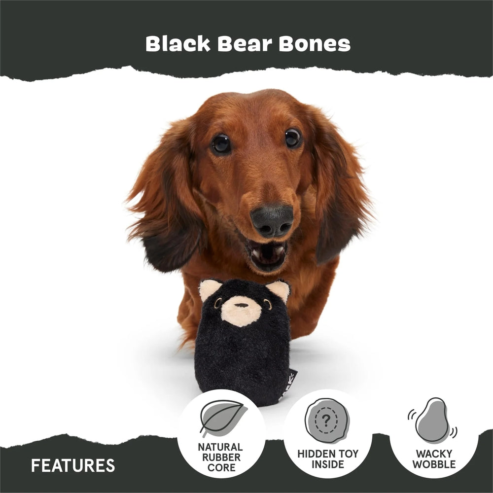 BARK Black Bear Bones Super Chewer Dog Toy