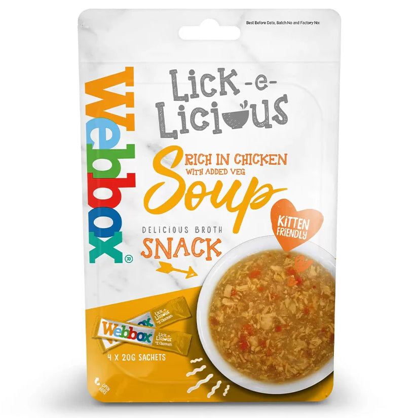 Webbox Lick-e-Licious Broth Soup Cat Treats Chicken