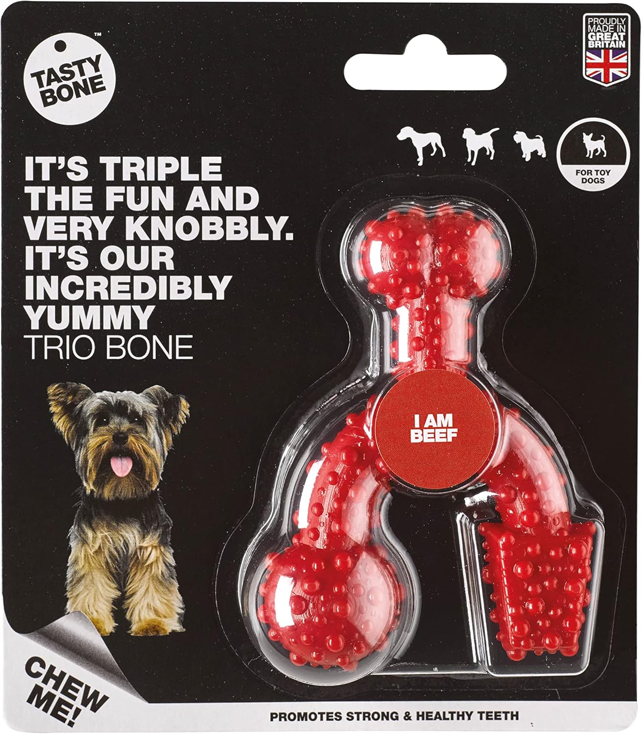 TastyBone TRIO Tough Nylon Dog Chews for Toy Dogs 5 Flavours