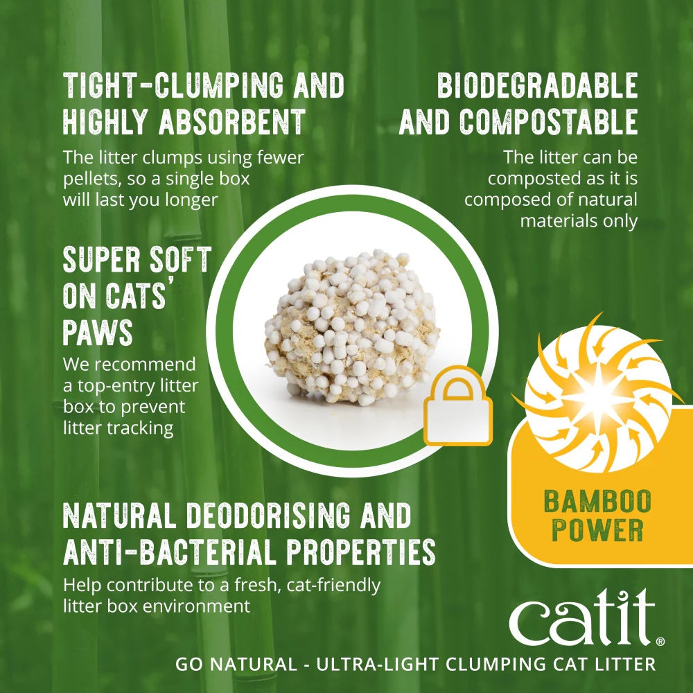 Catit Go Natural Vanilla Scented Ultra-Light Clumping Cat Litter 3.6kg