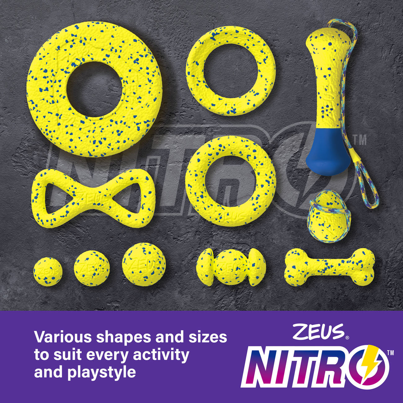 Zeus NITRO Bendy Bone Dog Toy