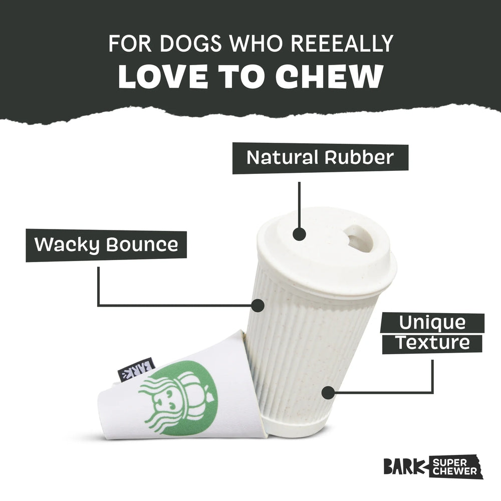 Bark Pupkin Spice Yappucino Super Chewer Dog Toy