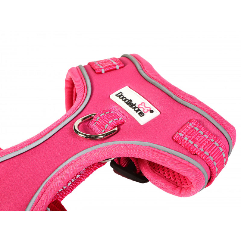 Doodlebone Adjustable Airmesh Dog Harnesses Fuchsia 5 Sizes