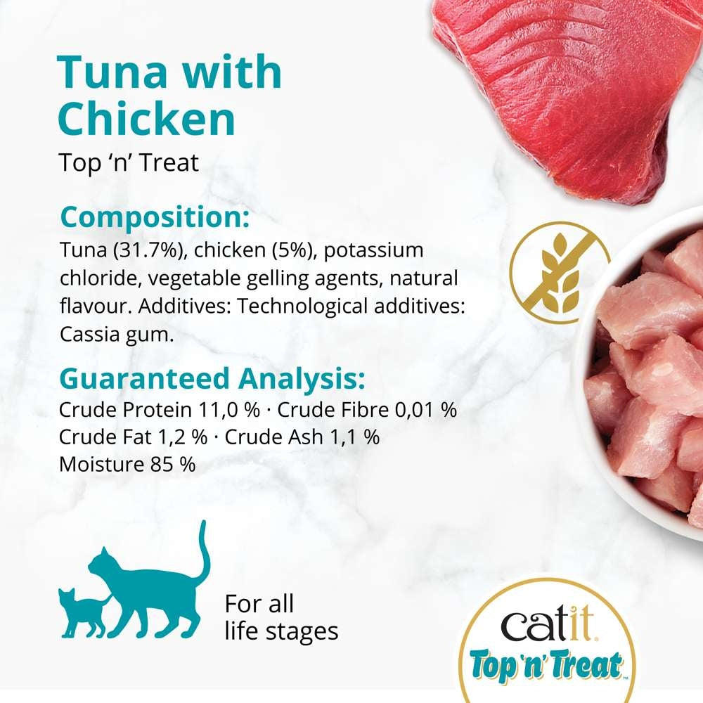 Catit Top n Treat Tuna & Chicken 8 Pack (24x60g)