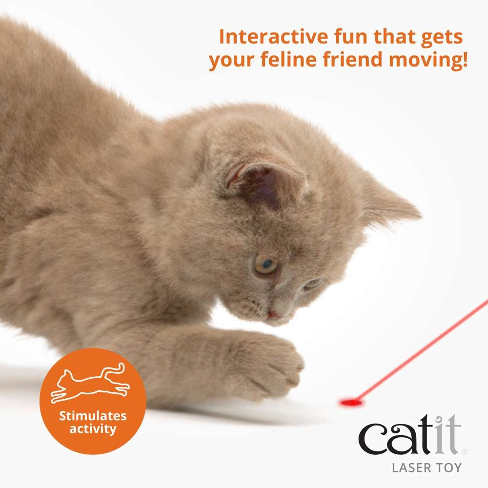 Catit Laser Toy – Mouse-Shaped Cat Laser Pointer with Keyring