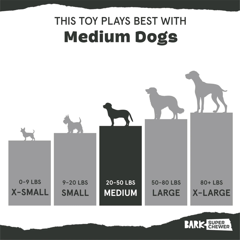 BARK Blue Rad Herring Super Chewer Dog Toy