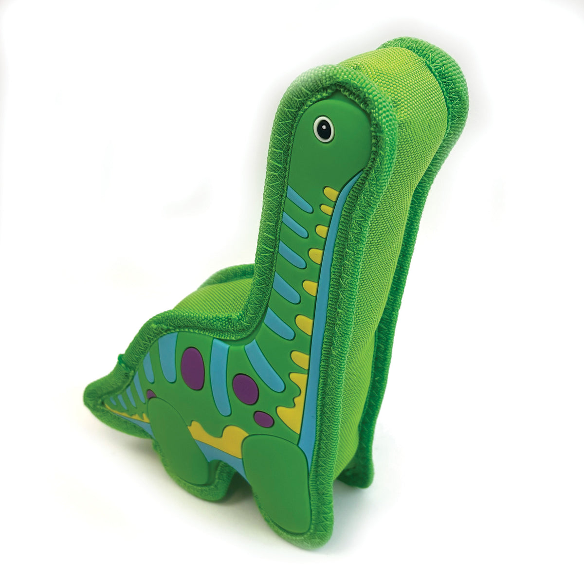 Happy Pet TPR Dinosaur Dog Toy - Olive Brachiosaurus
