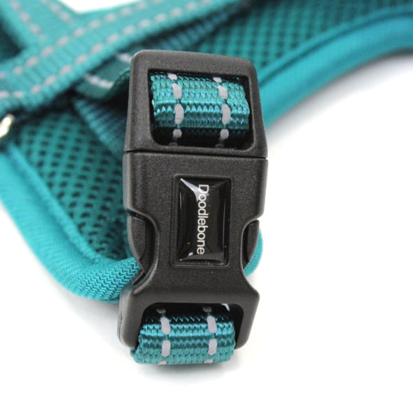 Doodlebone Adjustable Airmesh Dog Harnesses Teal 5 Sizes