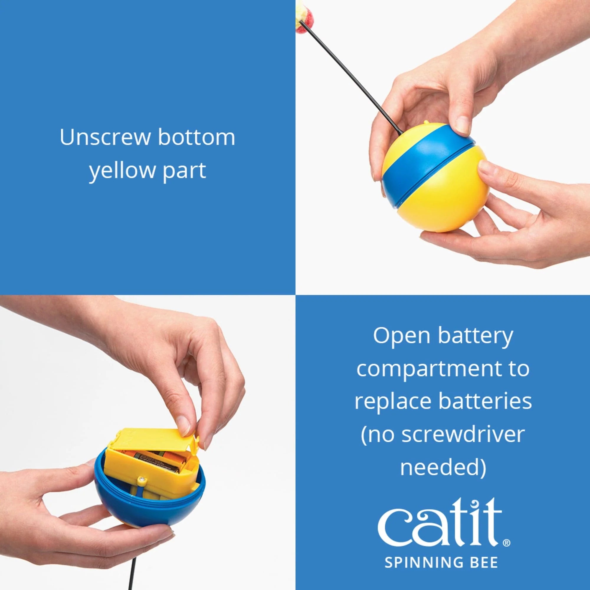 Catit Play Spinning Bee Cat Toy