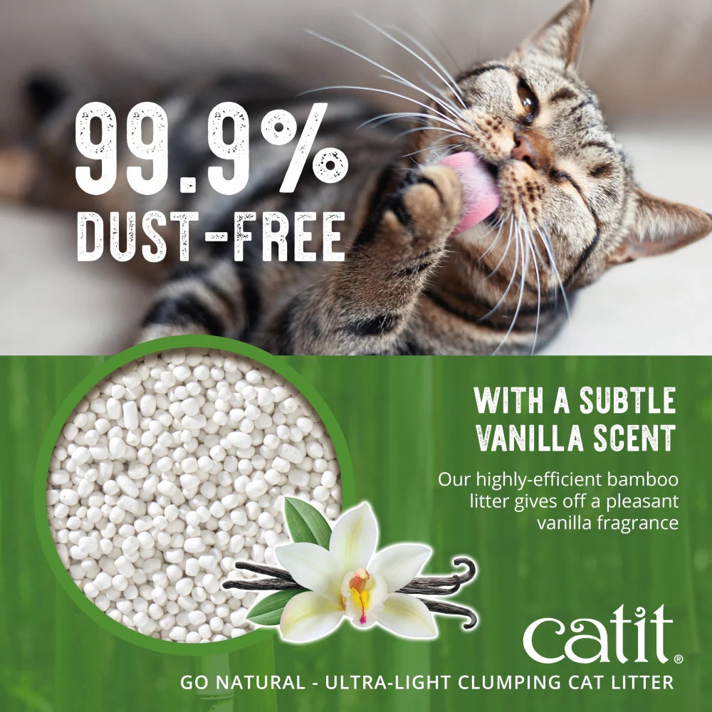 Catit Go Natural Vanilla Scented Ultra-Light Clumping Cat Litter 3.6kg