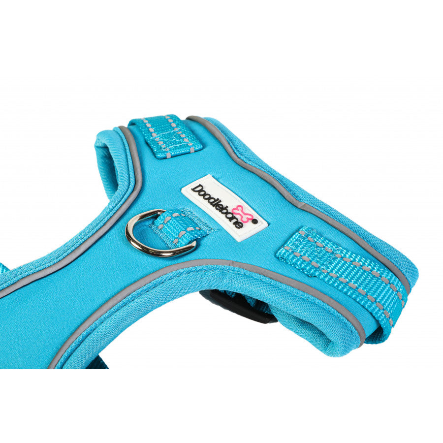 Doodlebone Adjustable Airmesh Dog Harnesses Aqua 5 Sizes