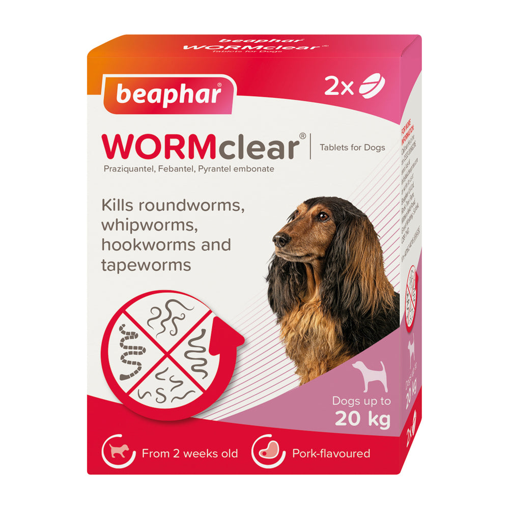 Beaphar WORMclear for Small Dogs up to 20kg Worming Tablets x 2