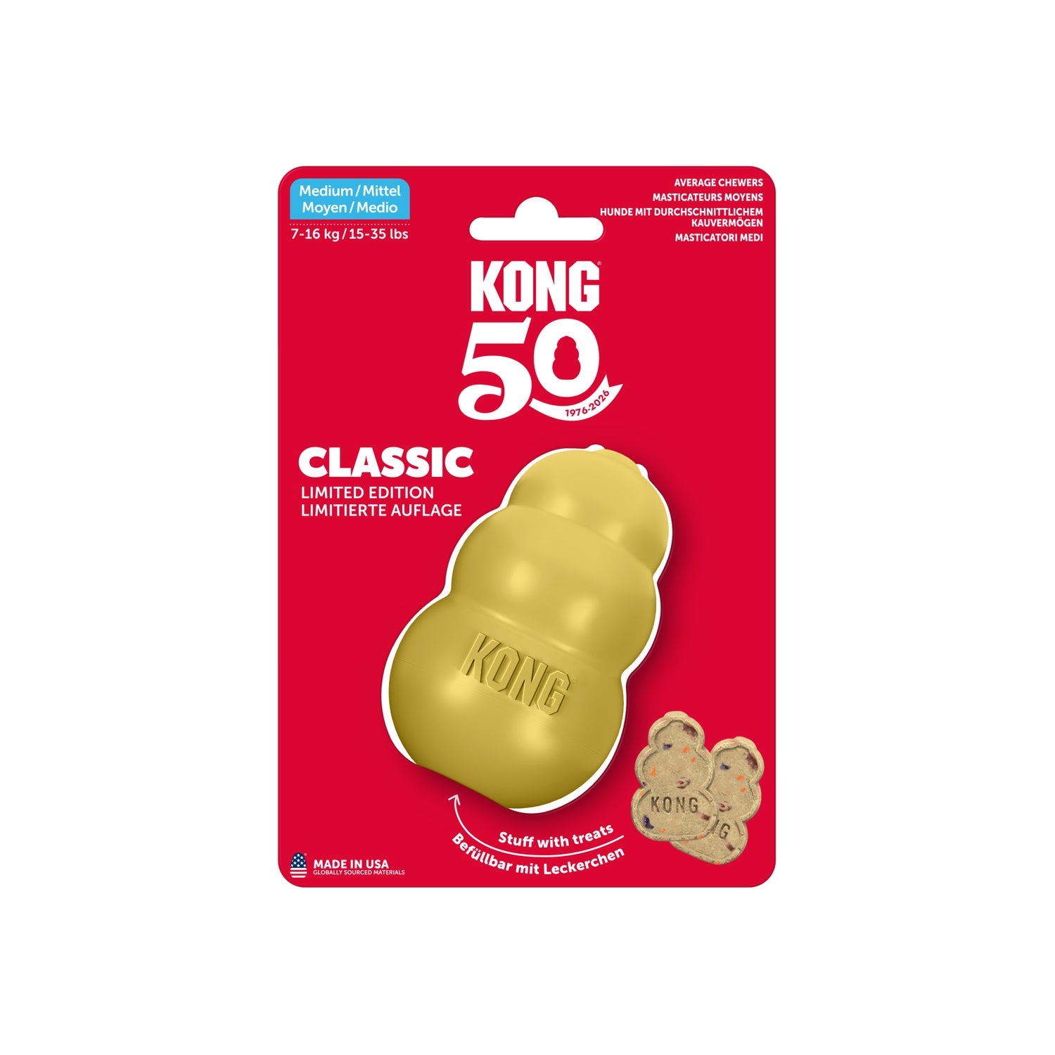 KONG Classic Gold 50th Birthday 3 Sizes