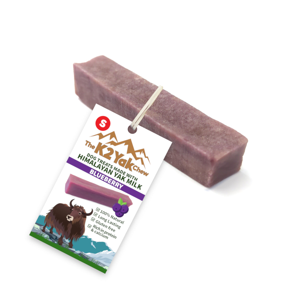 K2 Yak Chews Dog Treats Blueberry Small