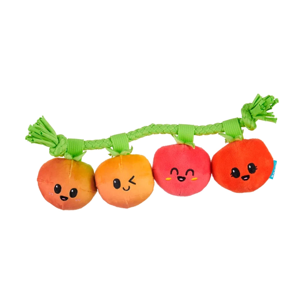 BARK Hairloom Tomatoes Plush Rope Dog Toy