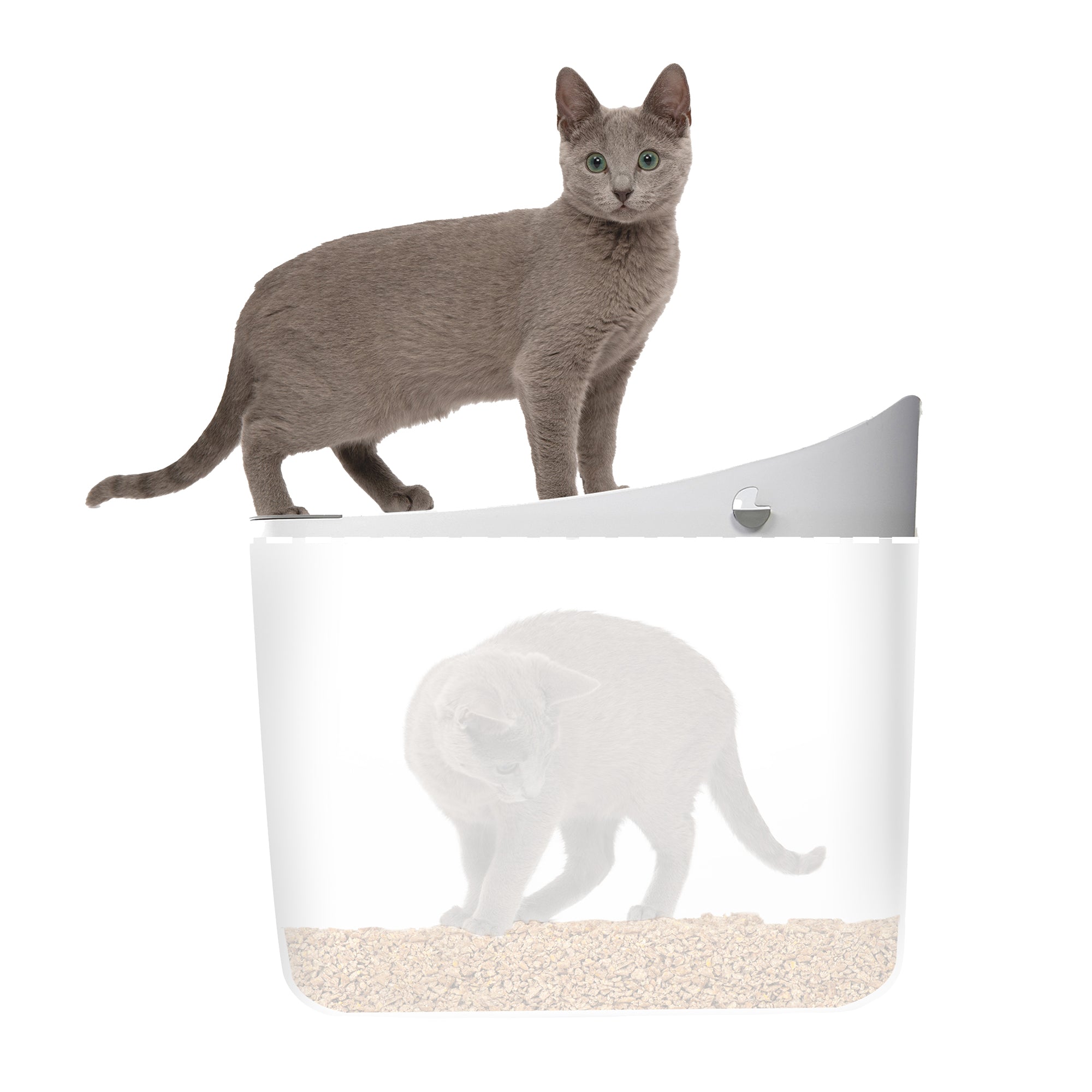 Catit PIXI 2.0 Litter Box Open Top Grey