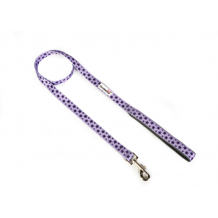 Doodlebone Originals Dog Lead 1.2m Violet Stars 3 Sizes