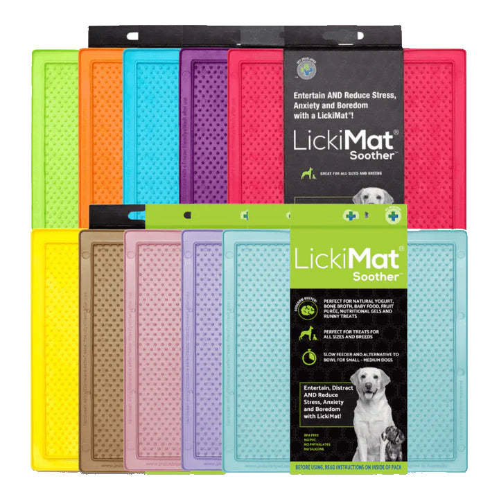 LickiMat Dog Lick Mats Slow Feeders Classic Soother 10 Colours