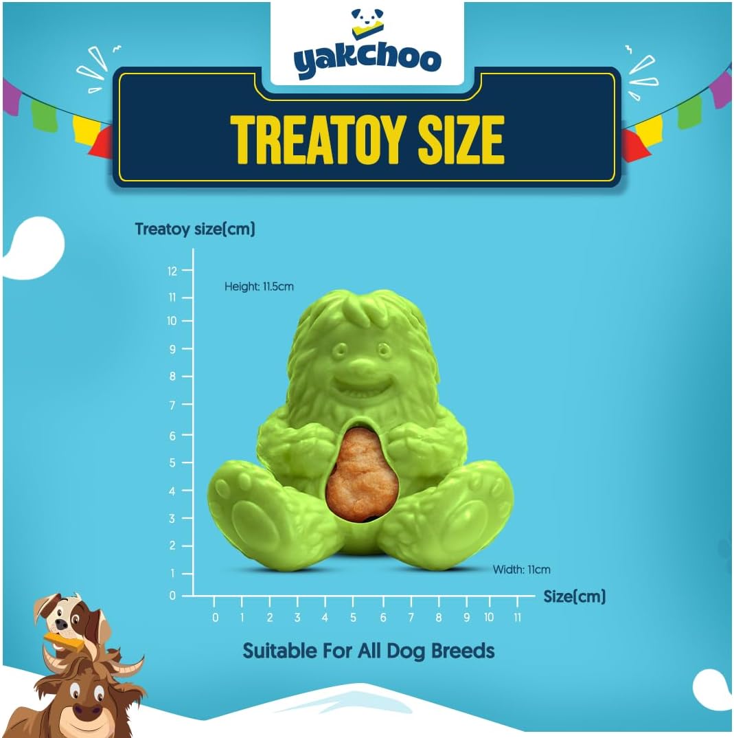 Yakchoo Play Treatoy – Interactive Rubber Dog Treat Toy 3 Colours