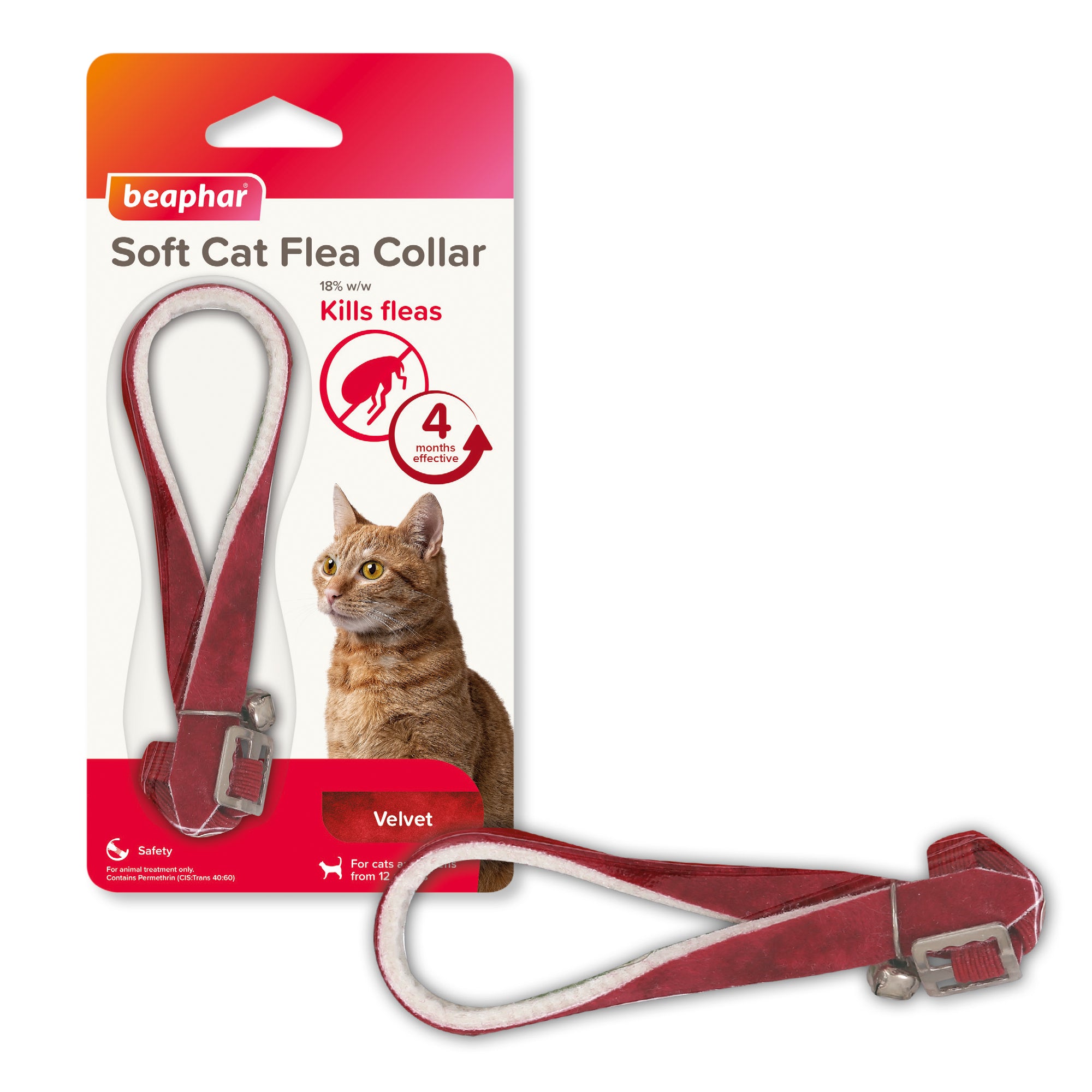 Beaphar Cat Collar Kills & Prevents Fleas Velvet