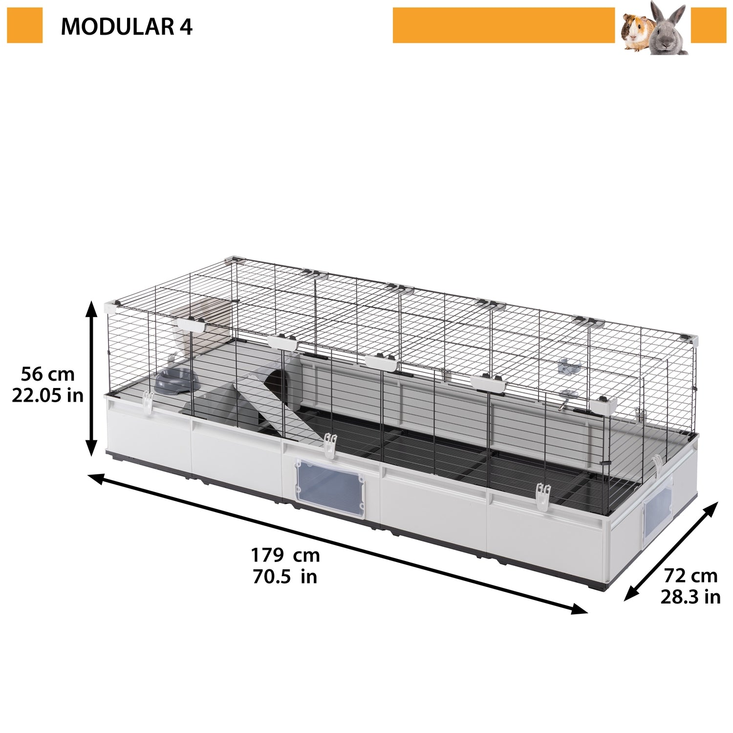 Ferplast Modular 4 Rabbits & Guinea Pig Modular Cage