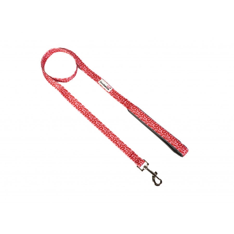 Doodlebone Originals Dog Lead 1.2m Ruby Leopard 3 Sizes