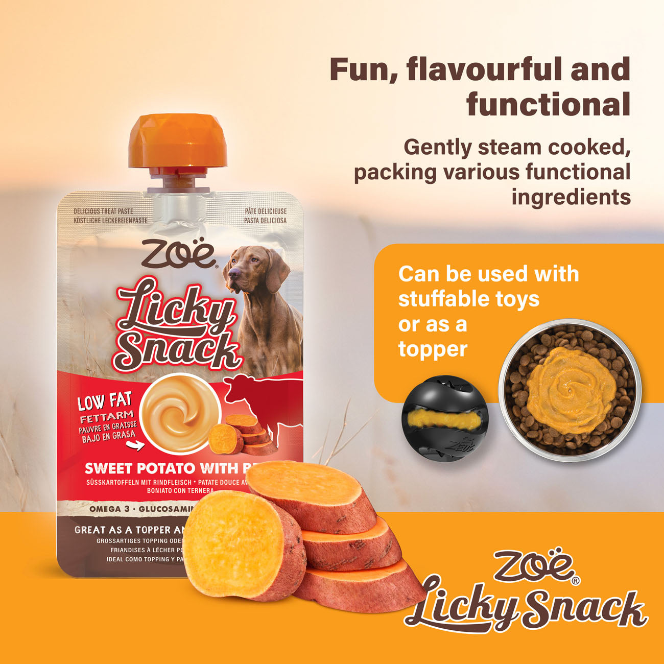 Zoë Licky Snack Sweet Potato & Beef 85g