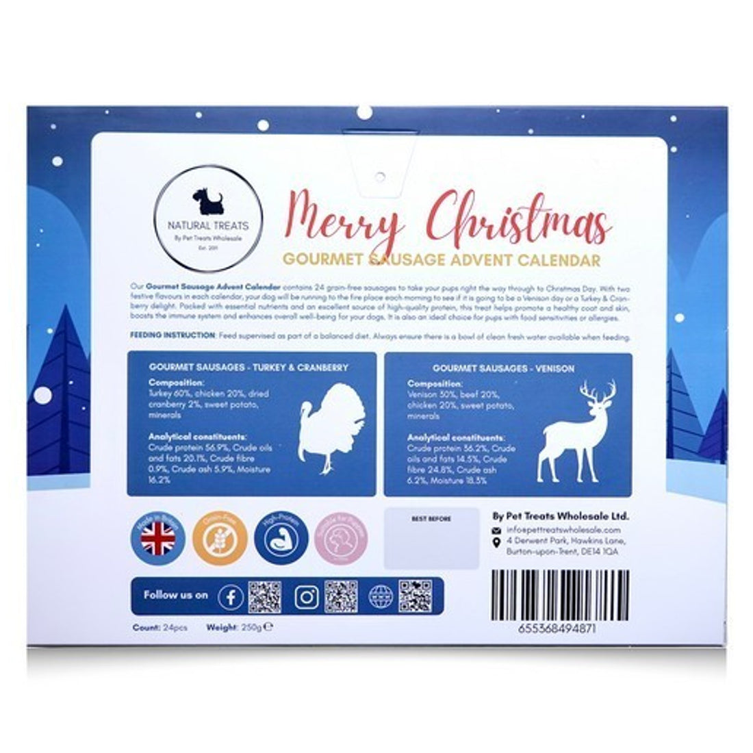 Pet Treat Wholesale Gourmet Sausage Advent Calendar