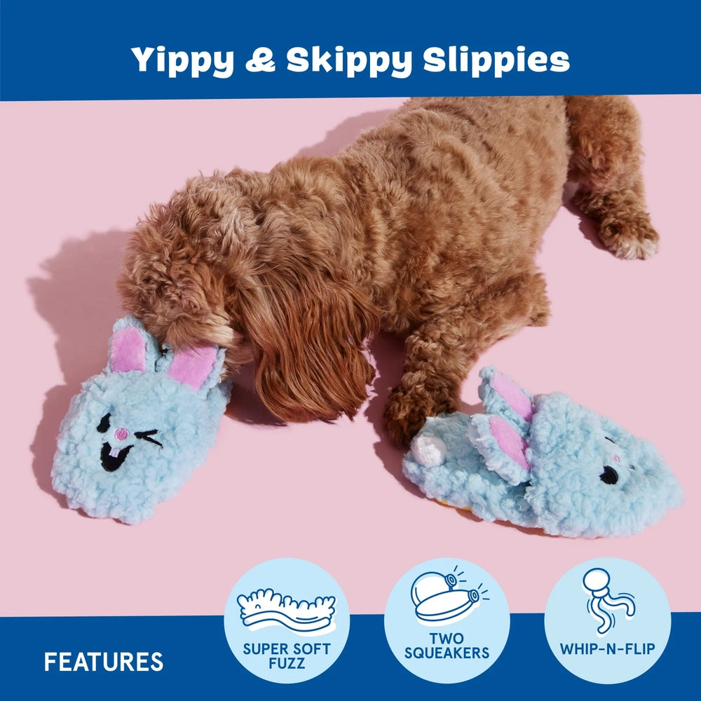 BARK Yippy & Skippy Slippies Plush Dog Toy