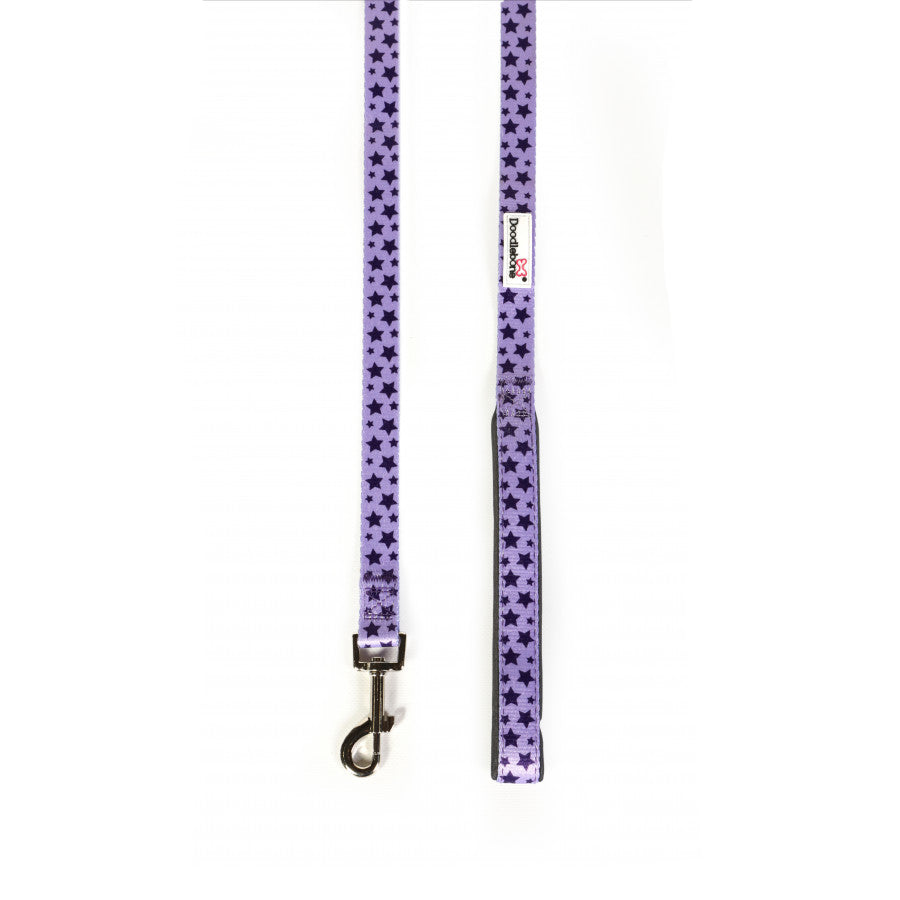 Doodlebone Originals Dog Lead 1.2m Violet Stars 3 Sizes