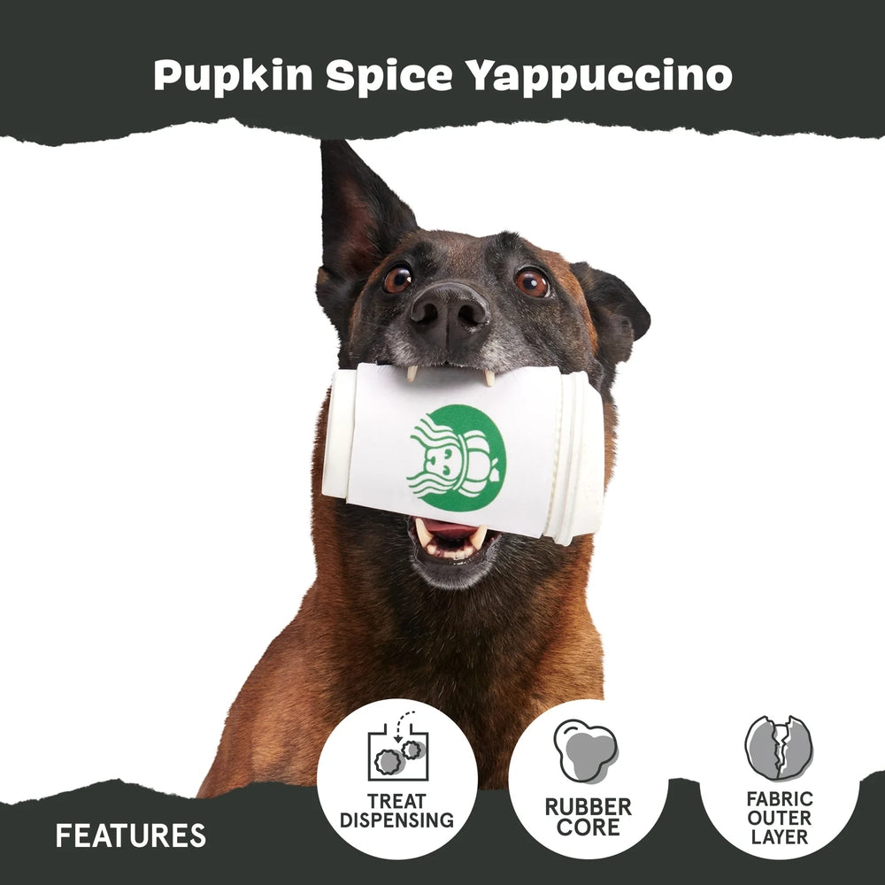Bark Pupkin Spice Yappucino Super Chewer Dog Toy