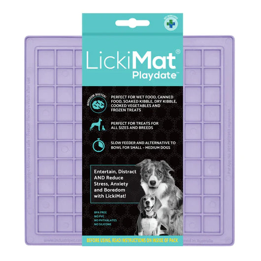 LickiMat Dog Lick Mats Slow Feeders Classic Playdate 10 Colours