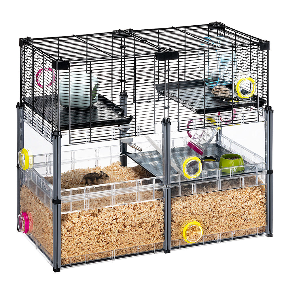 Ferplast Multipla Hamster Crystal Cage with Accessories