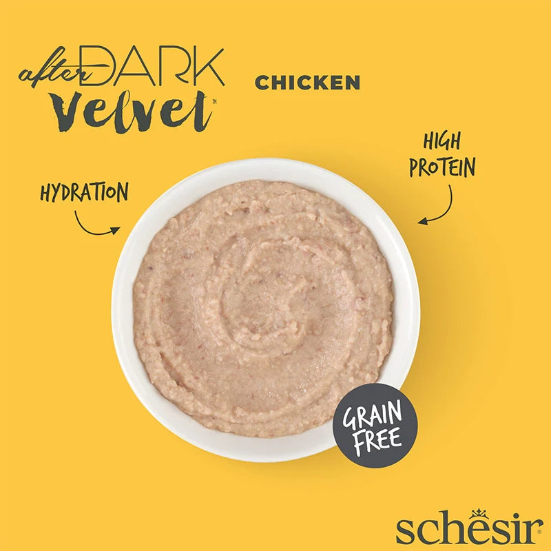 Schesir After Dark Velvet Mousse Adult Cat Chicken 12 x 80g