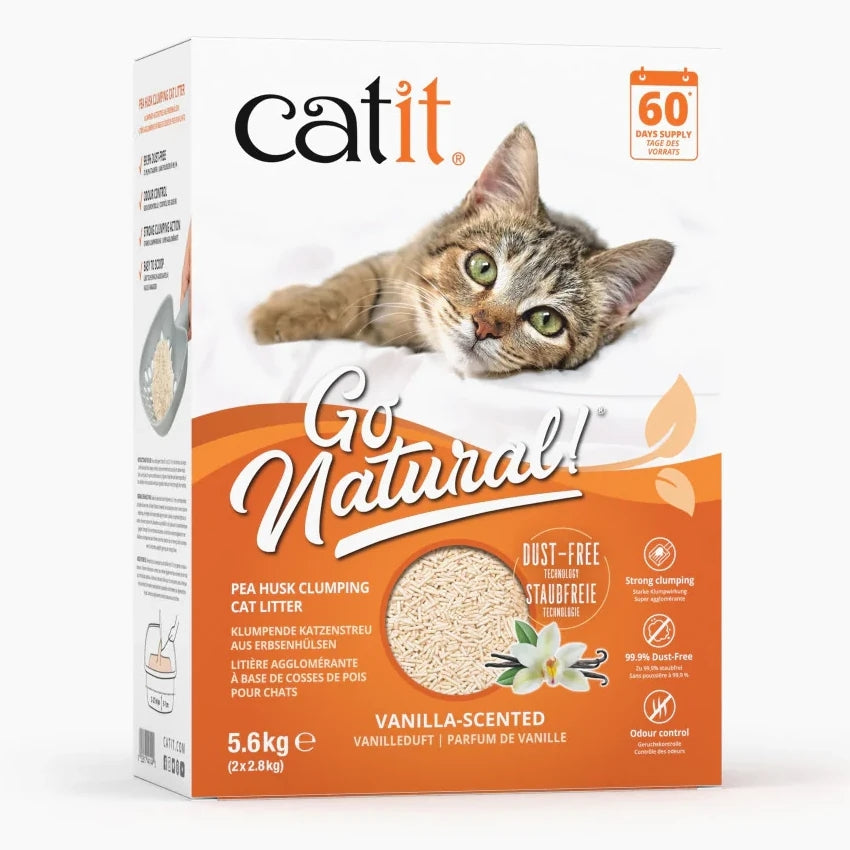 Catit Go Natural! Pea Husk Cat Litter 5.6kg Vanilla