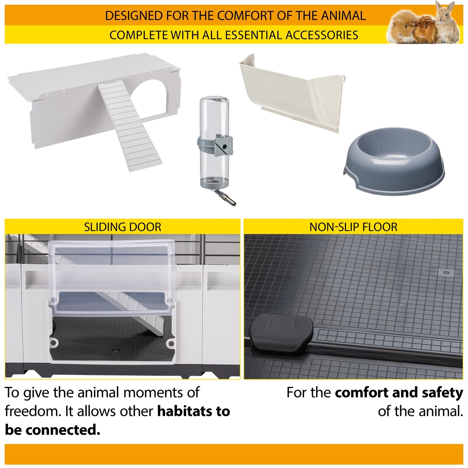 Ferplast Modular 3 Rabbits & Guinea Pig Modular Cage