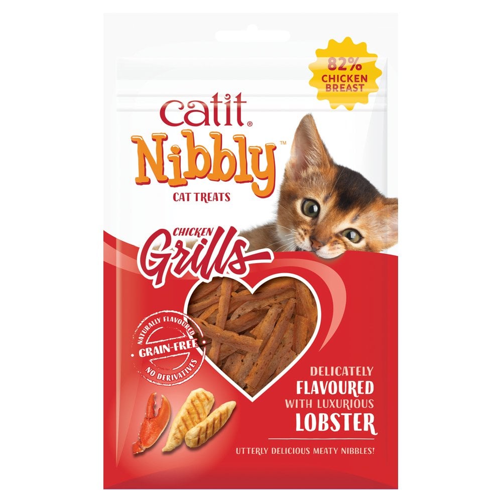 Catit Nibbly Chicken & Lobster Grills Treats 30g