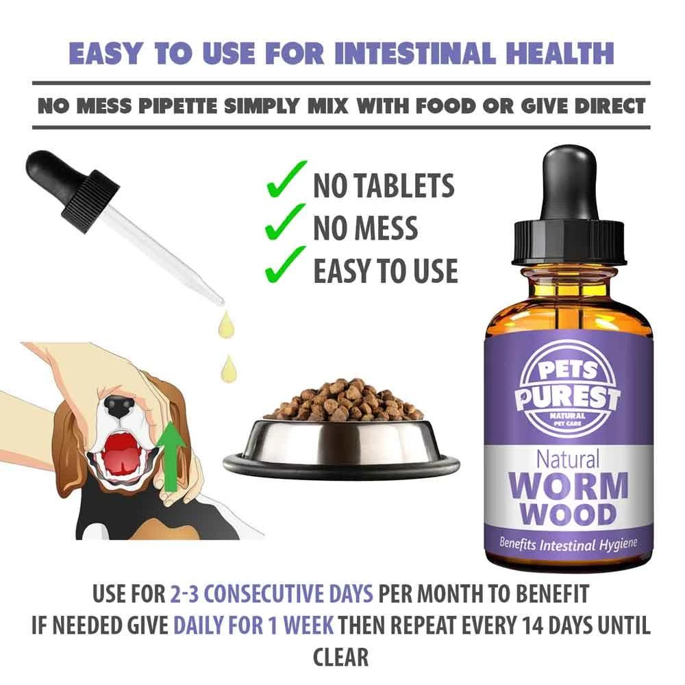 Pets Purest 100% Natural Wormwood Formula Intestinal Hygiene 50ml