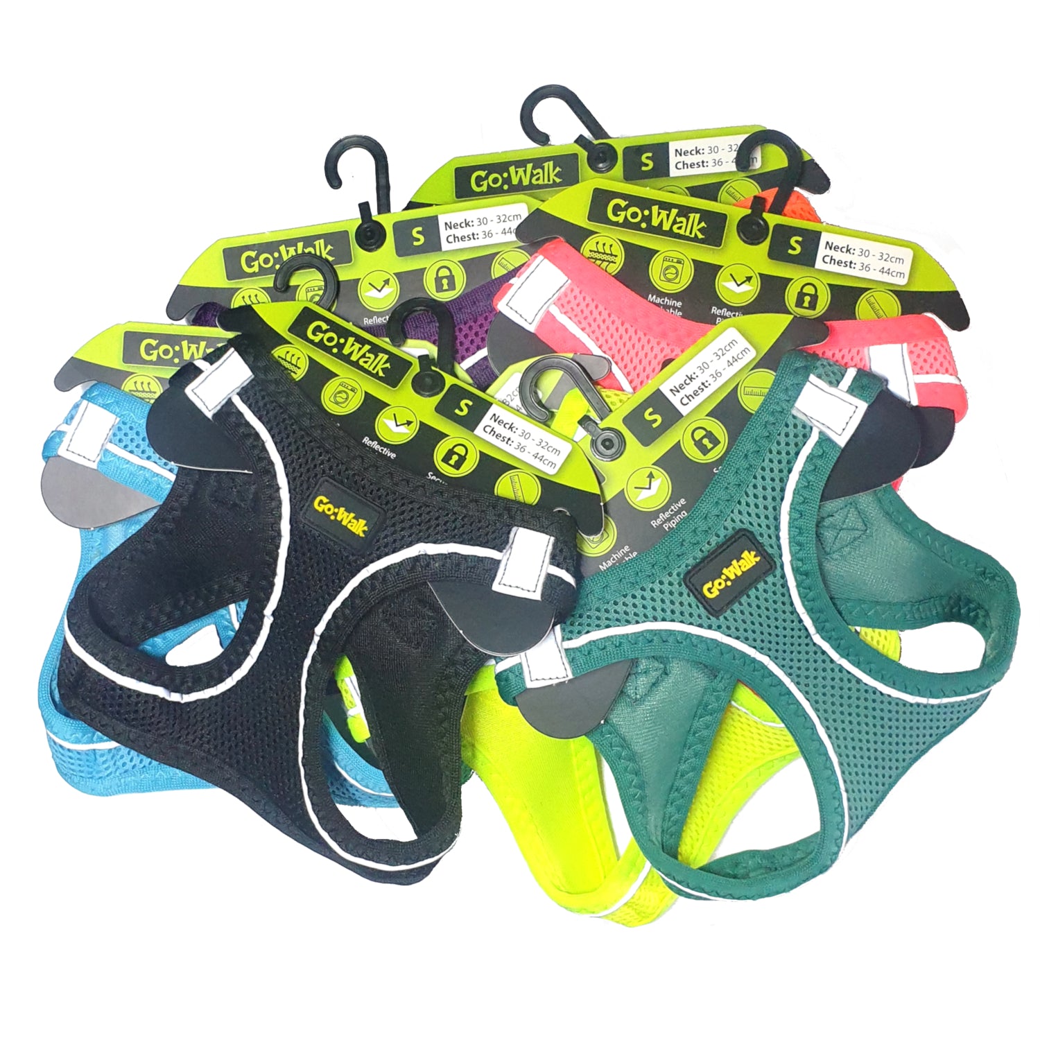 Go WALK Dog Airmesh Harnesses Teal 5 Sizes