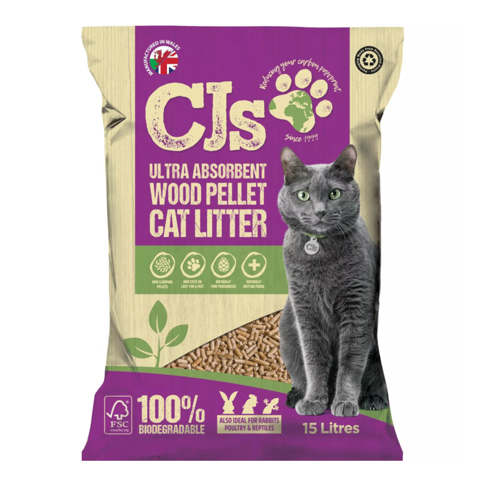 CJs Cat Litter Wood Pellets 5L / 15L / 30L