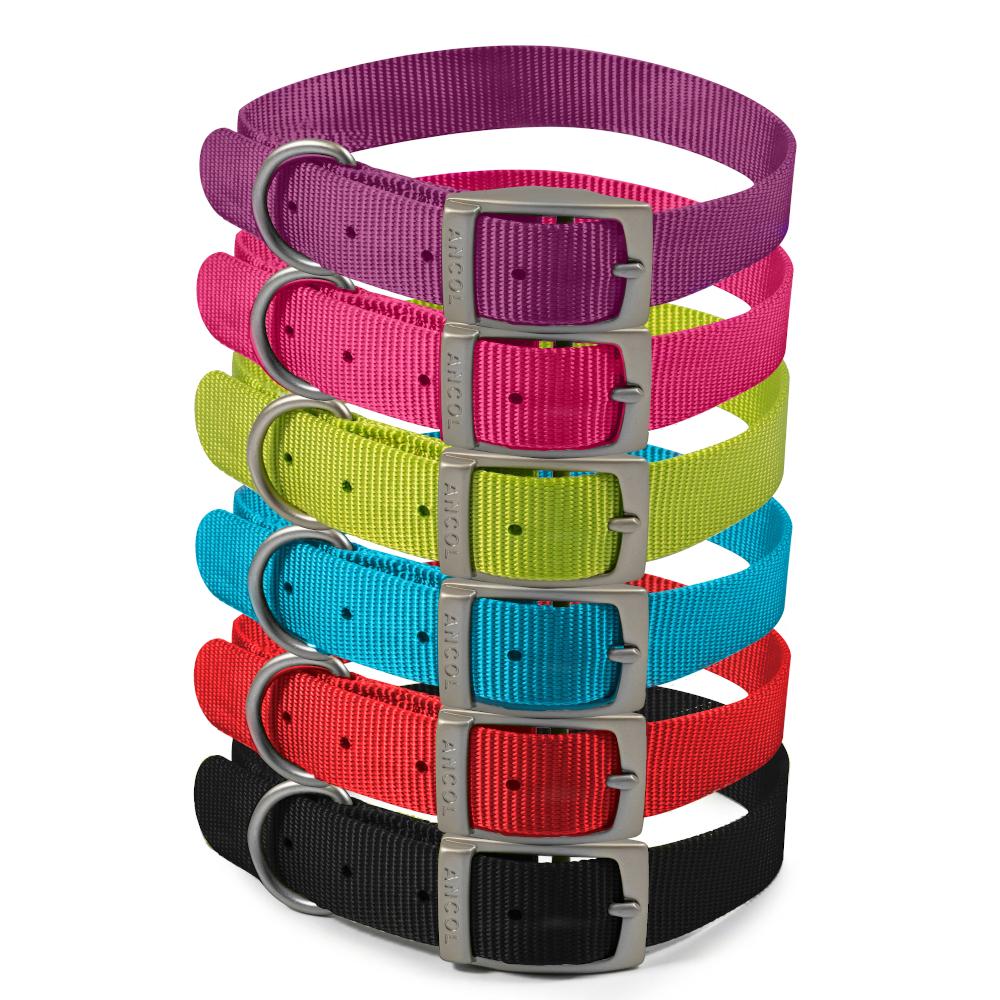 Ancol Viva Dog & Puppy Buckle Collars Nylon Blue 5 Sizes