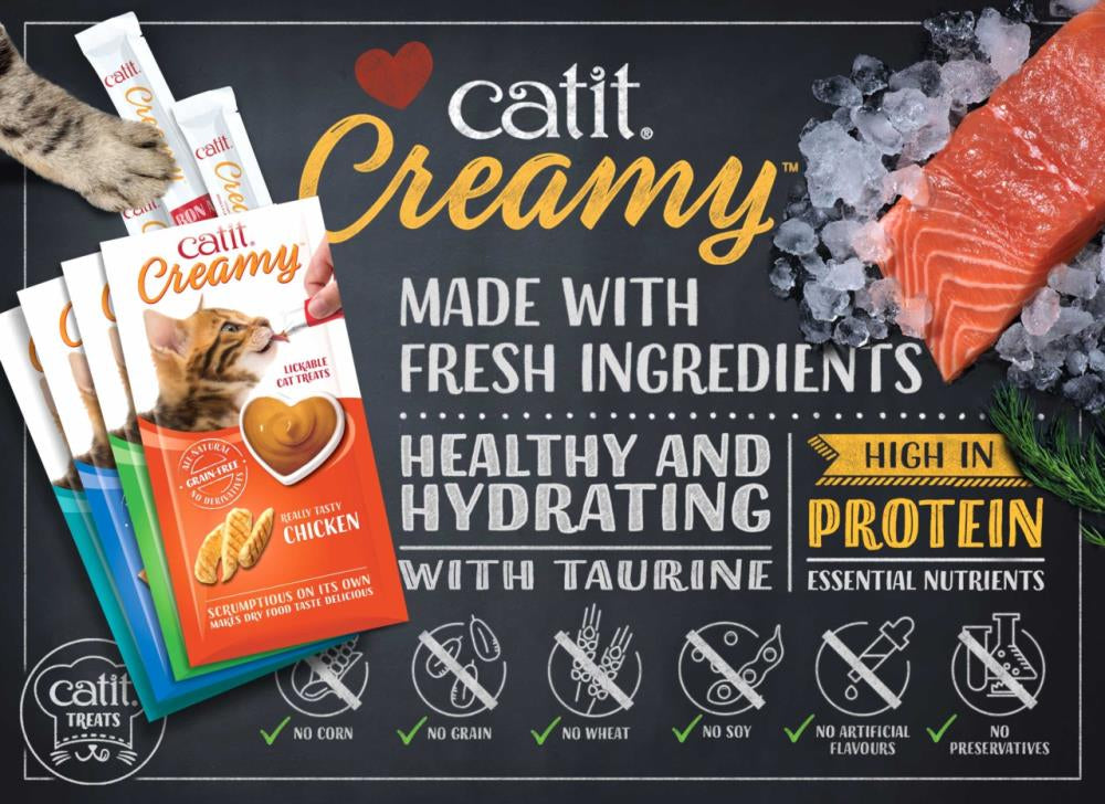 Catit Creamy All Natural Cat Treats Chicken & Lamb