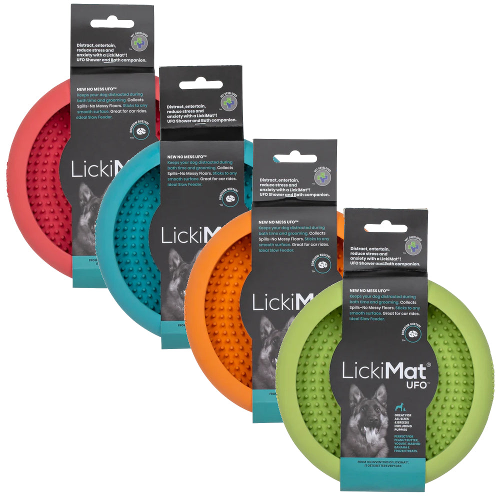 LickiMat Dog Lick Mats Slow Feeders UFO Bowl 4 Colours