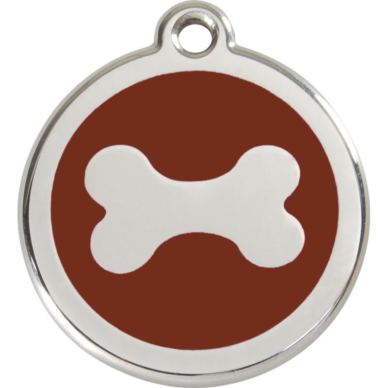 Red Dingo Enamel Dog ID Tags Bone 11 Colours