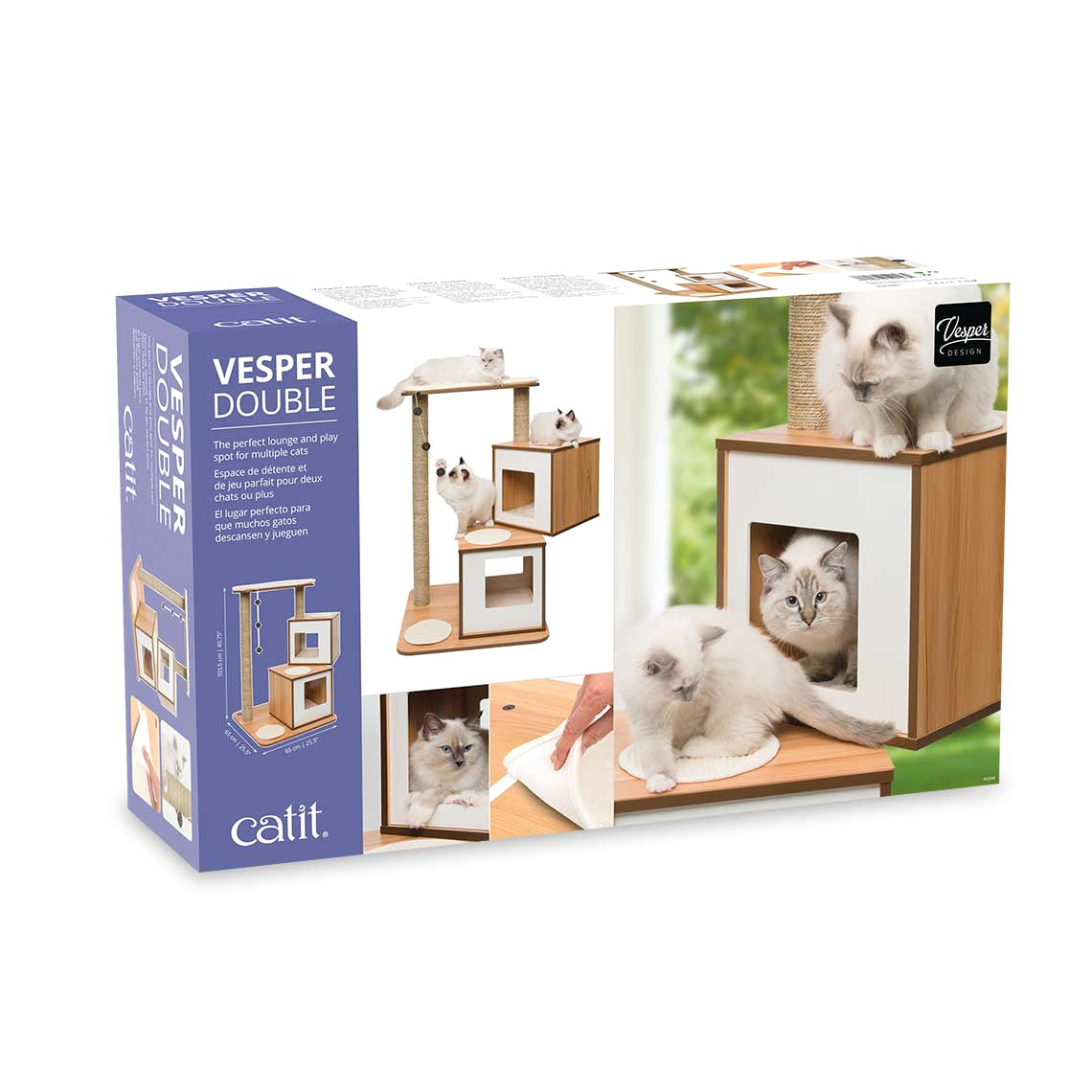 Catit Cat Furniture Vesper Double Walnut