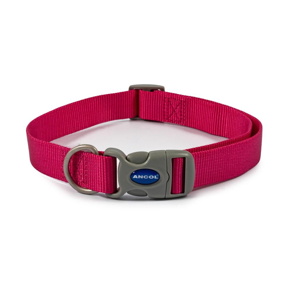 Ancol Dog & Puppy Collars Nylon Pink 3 Sizes