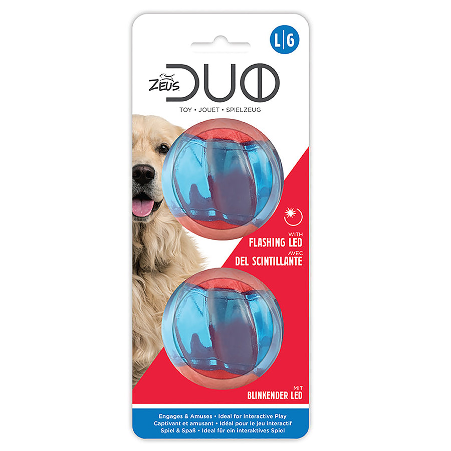 Zeus Duo Balls with LED Lighting 2Pk 2 Sizes